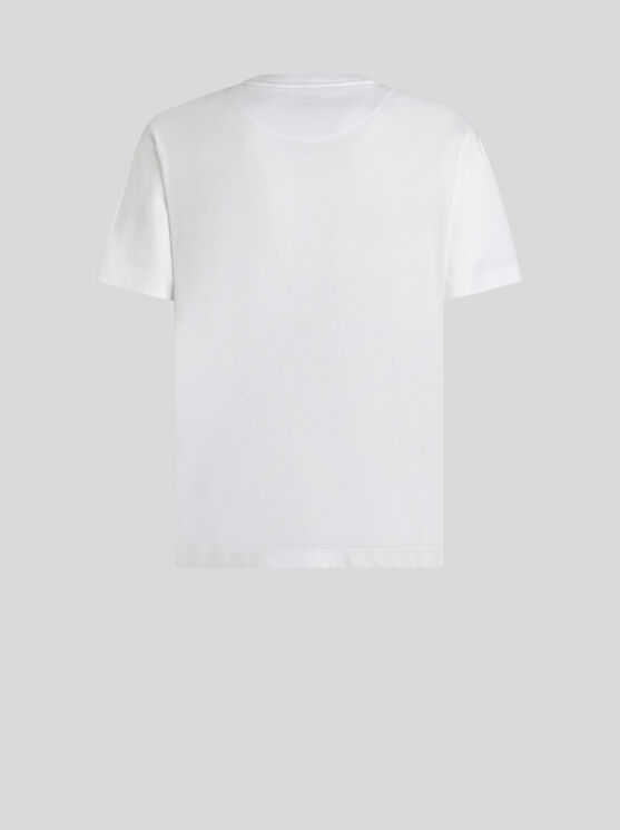 Shop Etro T-shirt With Pegaso In White