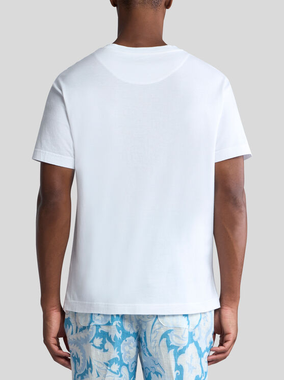 Shop Etro T-shirt With Pegaso In White