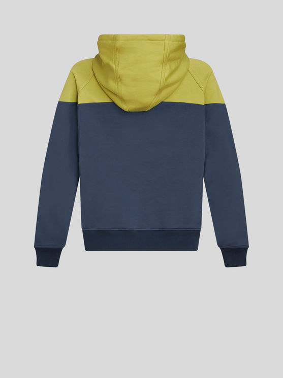 Shop Etro Hooded Sweatshirt With Logo In Navy Blue