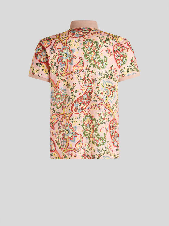 Shop Etro Floral Paisley Polo Shirt In Orange