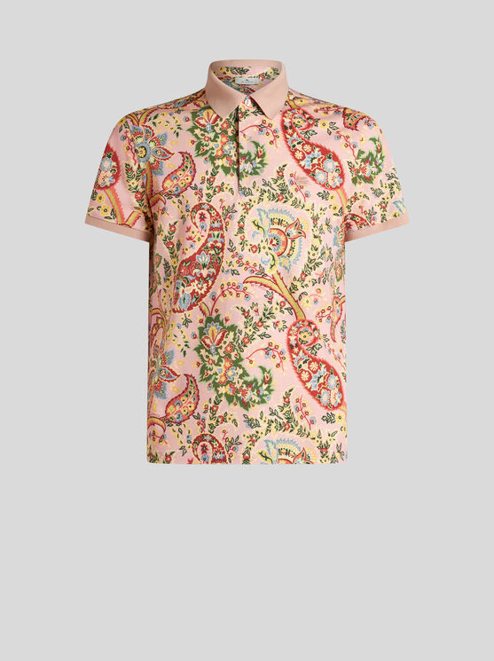 Shop Etro Floral Paisley Polo Shirt In Orange