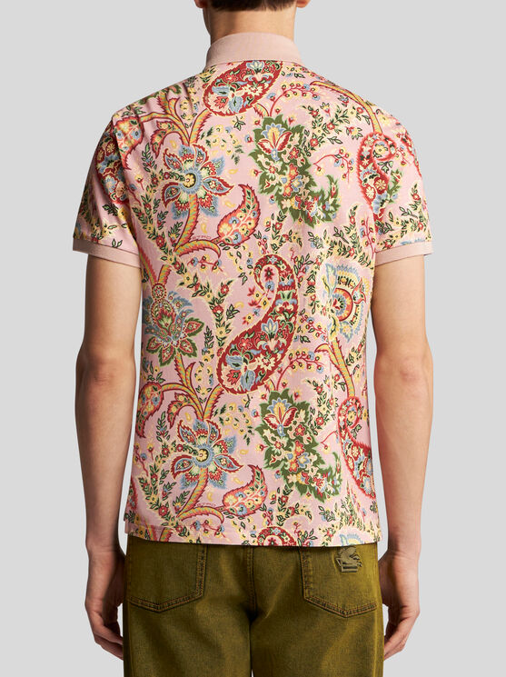 Shop Etro Floral Paisley Polo Shirt In Orange