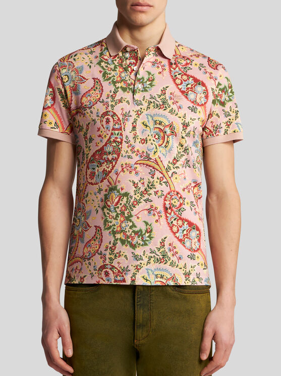 Shop Etro Floral Paisley Polo Shirt In Orange