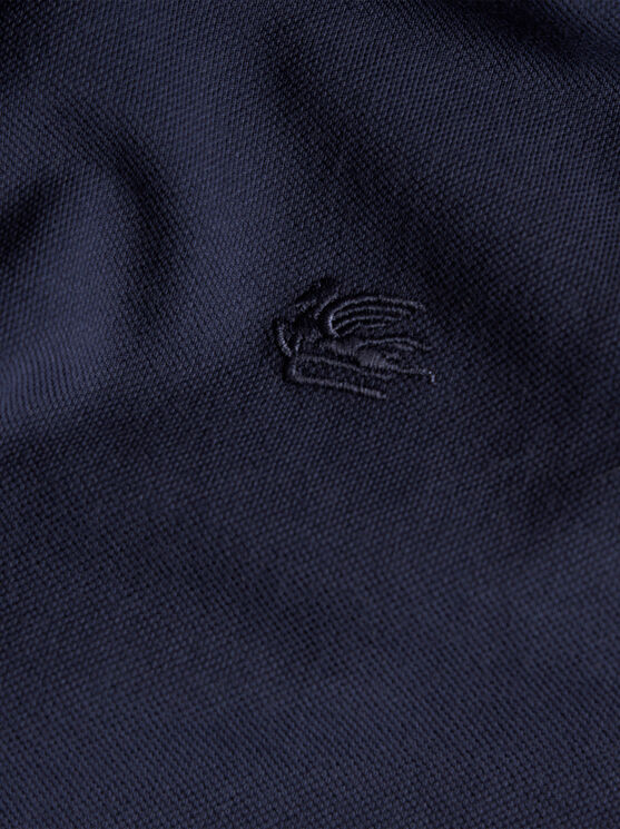 Shop Etro Polo Shirt With Embroidered Pegaso In Black