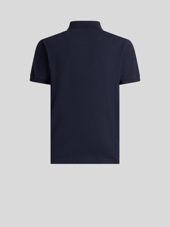 Shop Etro Polo Shirt With Embroidered Pegaso In Black