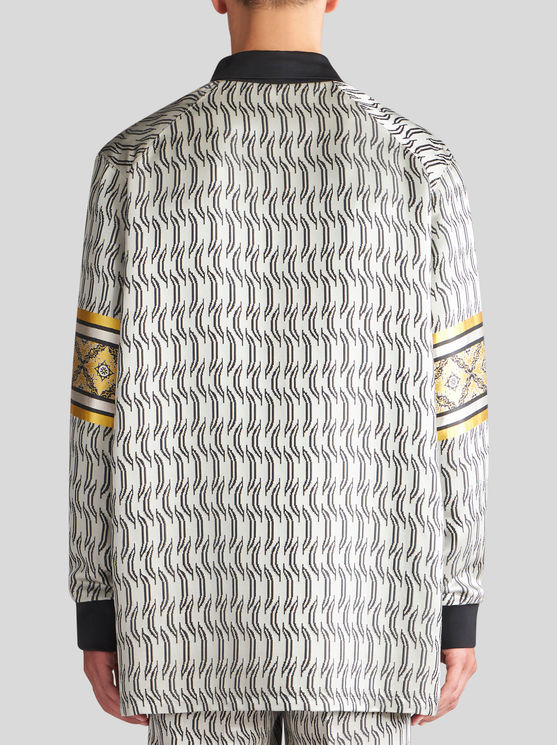 Shop Etro Jacquard Polo Shirt With Allegory In White