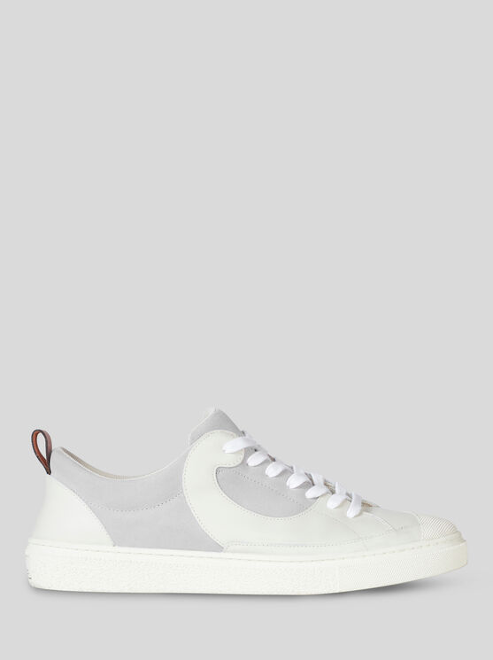 Shop Etro Leather Sneakers In White