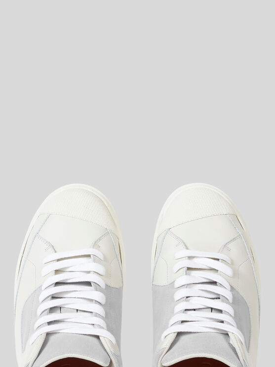 Shop Etro Leather Sneakers In White