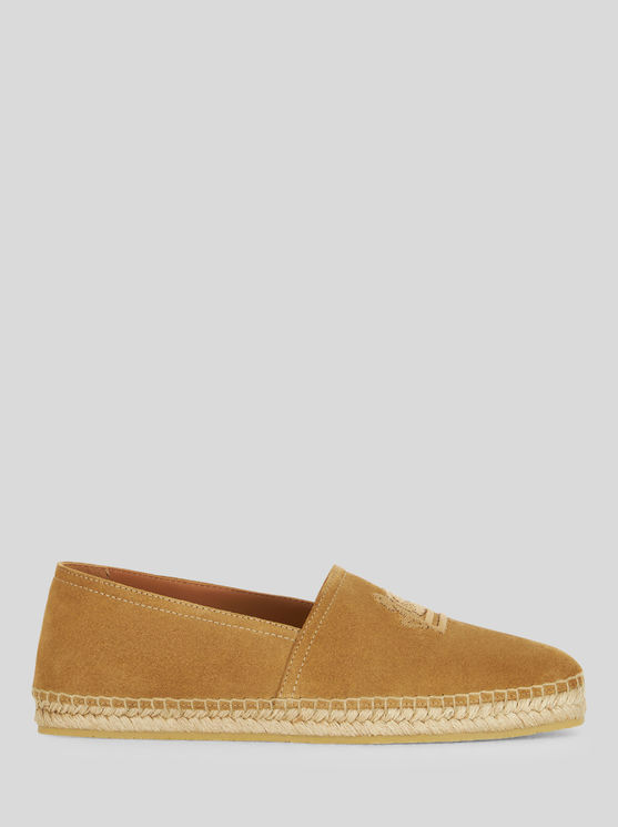 Shop Etro Suede Espadrilles With Logo In Orange