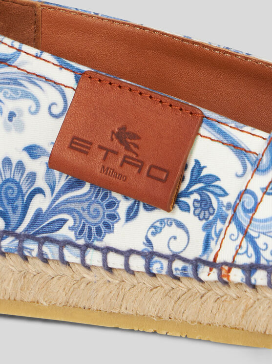 Shop Etro Espadrilles Aus Baumwolle Mit Print In Multicolor