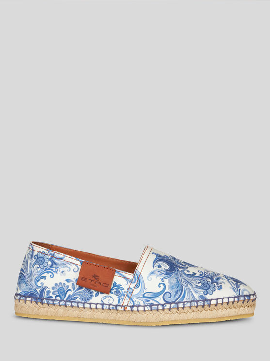 Shop Etro Espadrilles Aus Baumwolle Mit Print In Multicolor