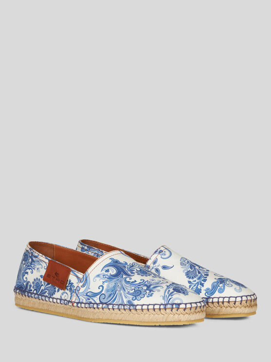 Shop Etro Espadrilles Aus Baumwolle Mit Print In Multicolor