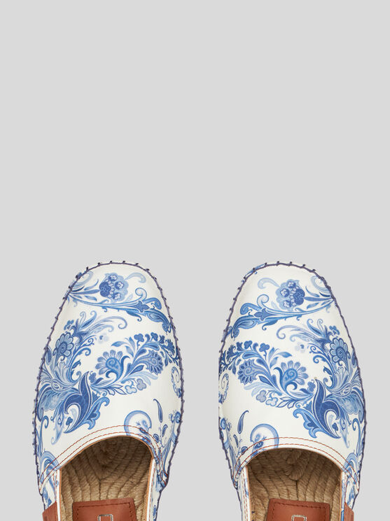 Shop Etro Espadrilles Aus Baumwolle Mit Print In Multicolor