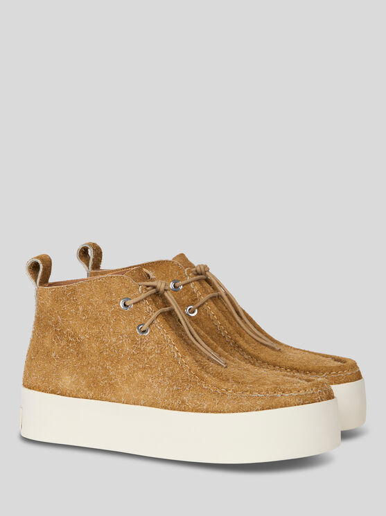 Shop Etro Suede Lace-up Shoes In Beige