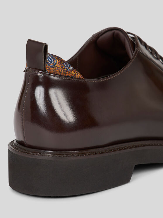 Etro Leather Lace-up Shoes In Dark Brown