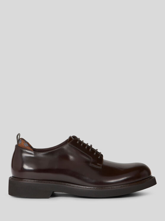 Etro Leather Lace-up Shoes In Dark Brown
