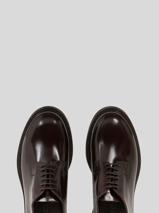 Etro Leather Lace-up Shoes In Dark Brown