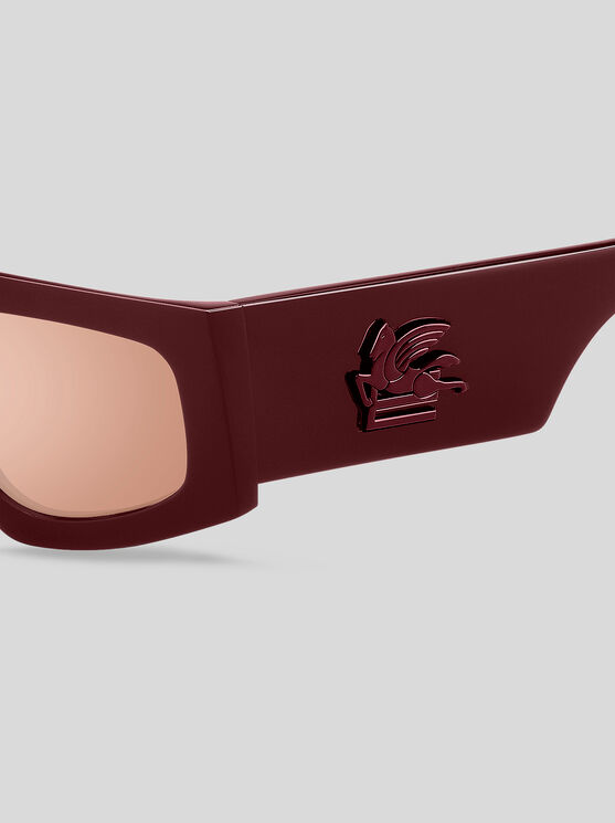 Shop Etro Screen Sunglasses In Burgundy