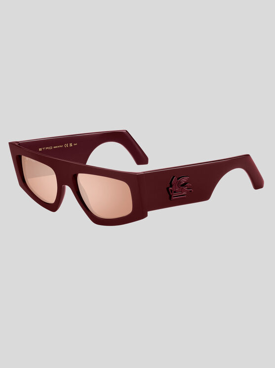 Shop Etro Screen Sunglasses In Burgundy