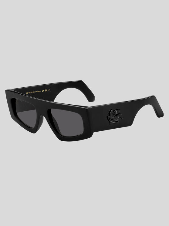 Etro Screen Rectangle-frame Sunglasses In Black