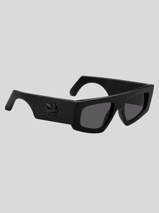 Etro Screen Rectangle-frame Sunglasses In Black