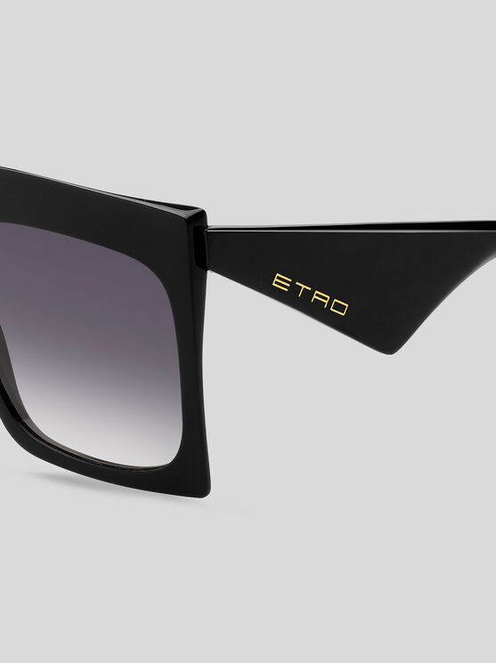 Etro Tailoring Oversize-frame Sunglasses In Black