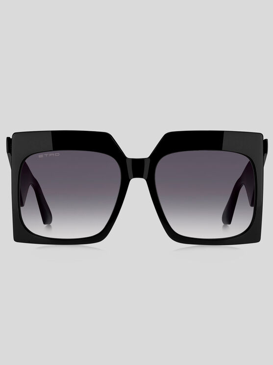 Etro Tailoring Oversize-frame Sunglasses In Black