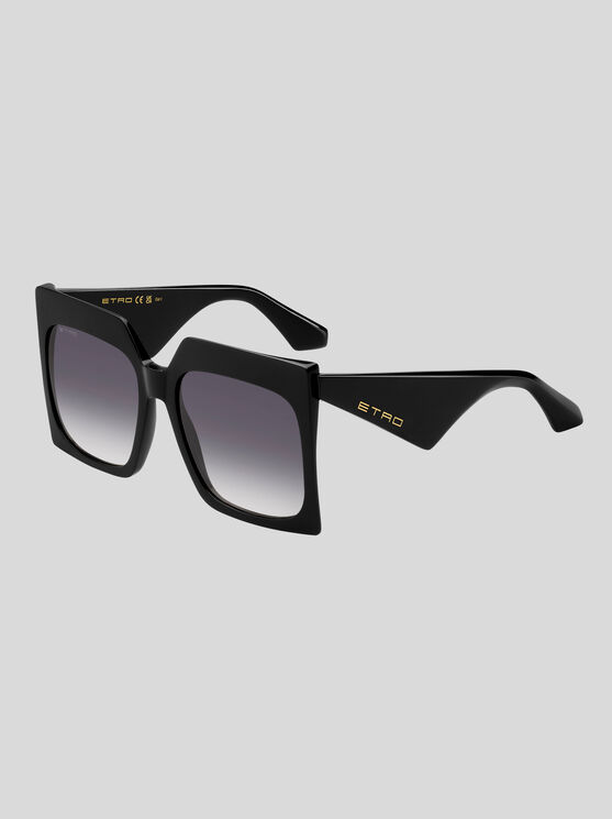 Etro Tailoring Oversize-frame Sunglasses In Black
