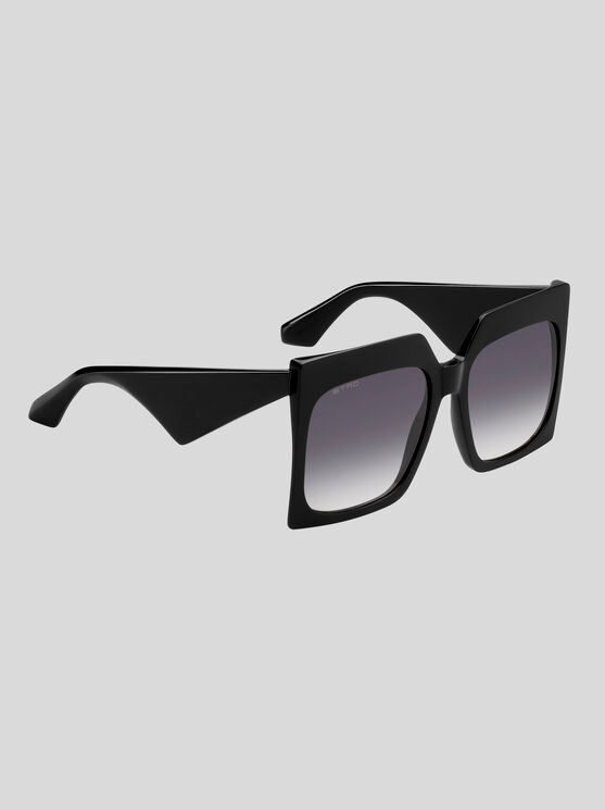 Etro Tailoring Oversize-frame Sunglasses In Black