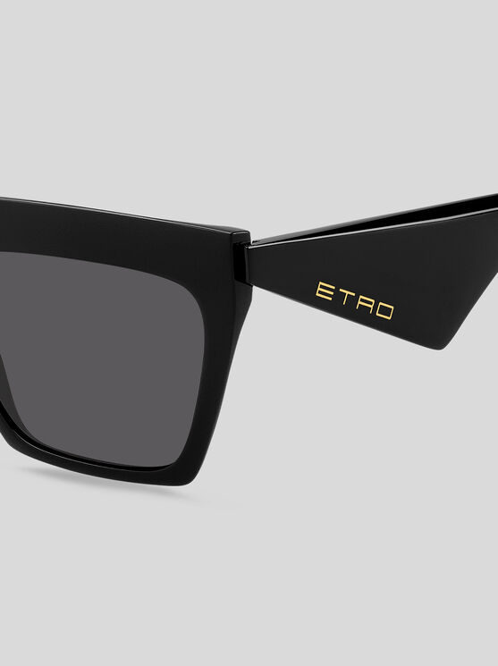 Etro Tailoring Cat-eye Sunglasses In Black