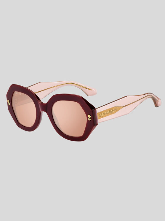 Shop Etro Mania Sunglasses In Burgundy