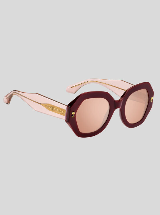 Shop Etro Mania Sunglasses In Burgundy