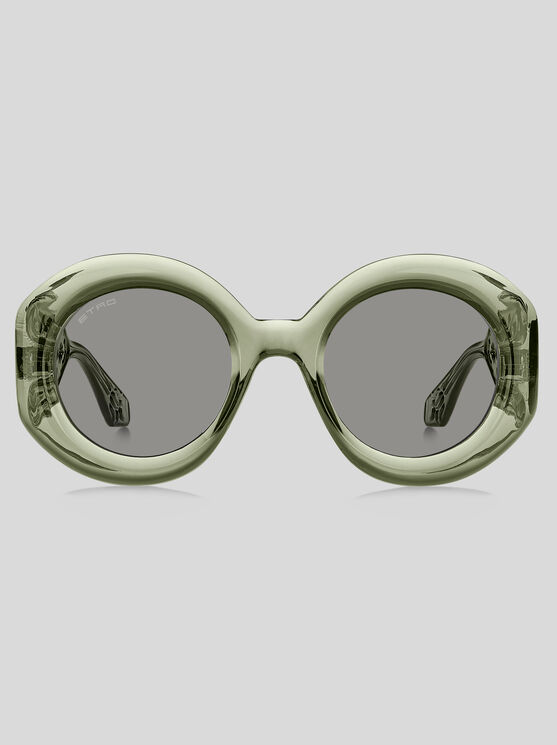 Shop Etro Paisley Sunglasses In Green