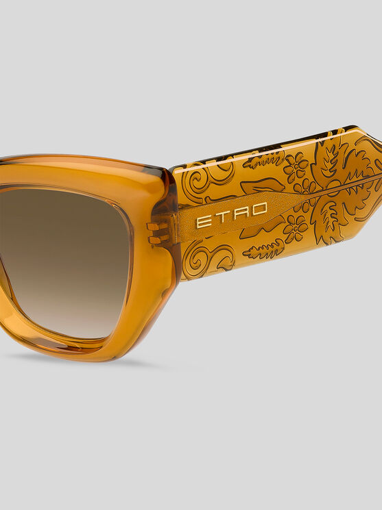 Etro Paisley Cat-eye Sunglasses In Gold