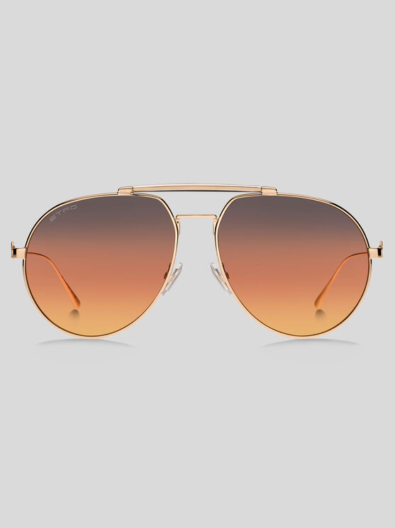 Shop Etro Metal Pegaso Sunglasses In Pink