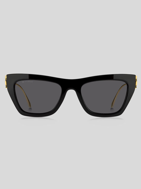 Shop Etro Bold Pegaso Sunglasses In Black