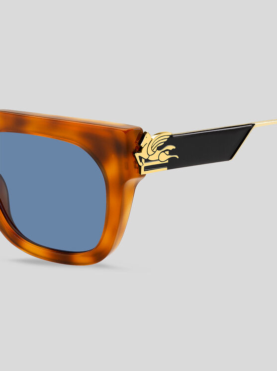 Shop Etro Bold Pegaso Sunglasses In Light Brown