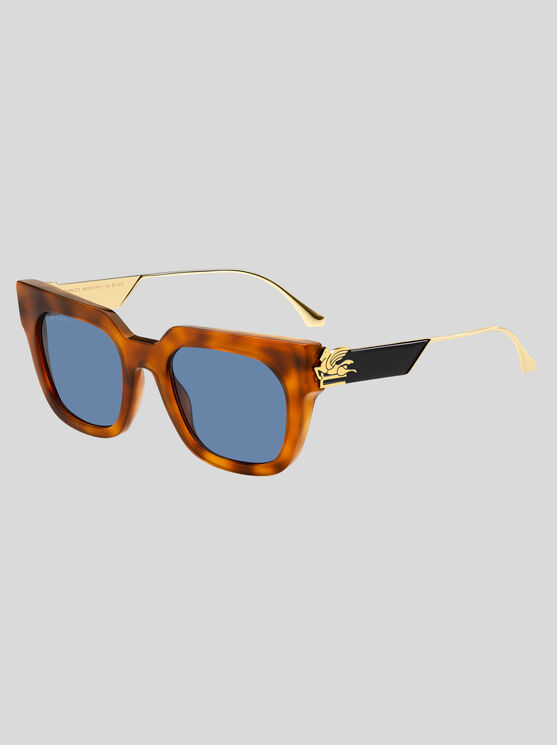 Shop Etro Bold Pegaso Sunglasses In Light Brown