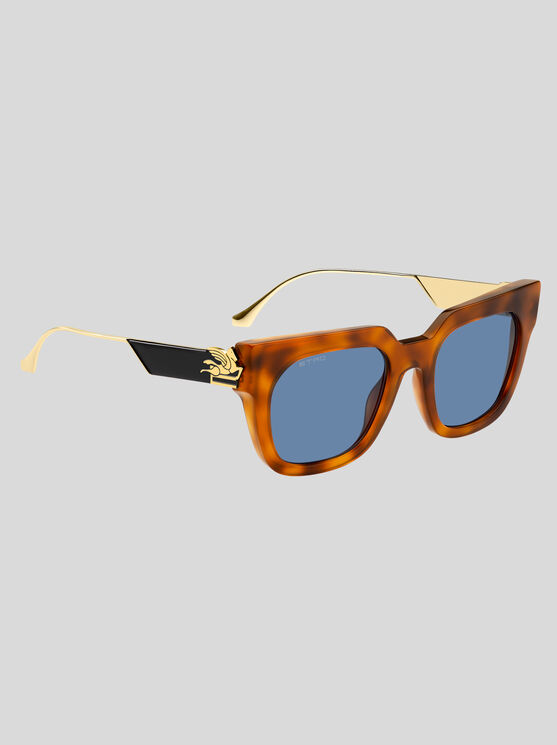 Shop Etro Bold Pegaso Sunglasses In Light Brown