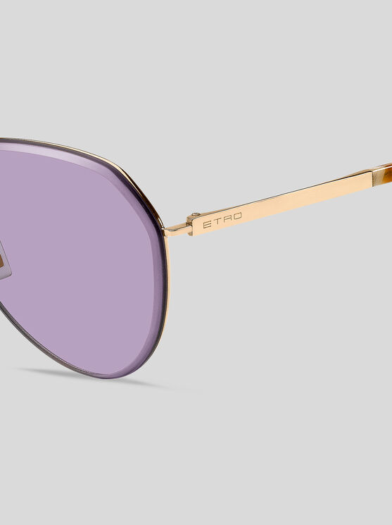 Shop Etro Luxury Metal Sunglasses In Pink