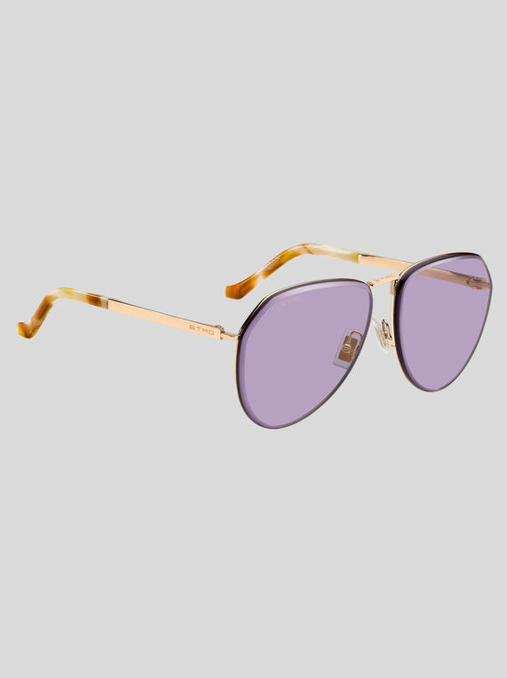 Shop Etro Luxury Metal Sunglasses In Pink