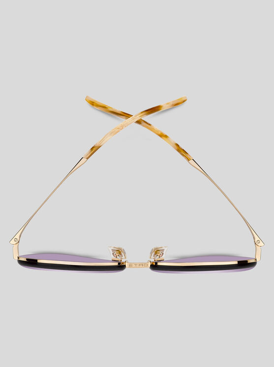 Shop Etro Luxury Metal Sunglasses In Pink