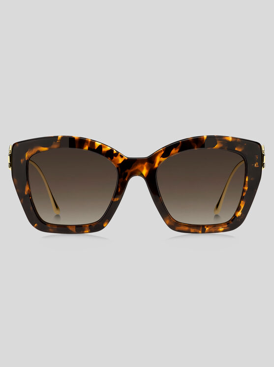 Shop Etro Bold Pegaso Sunglasses In Braun