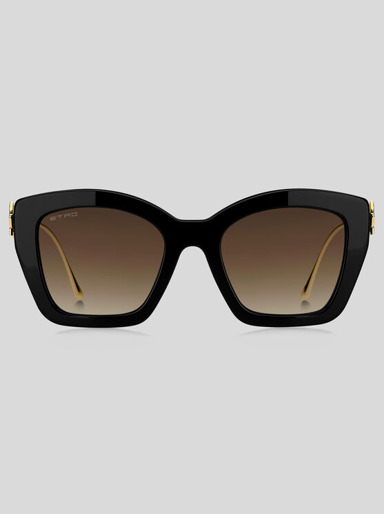 Shop Etro Bold Pegaso Sunglasses In Schwarz