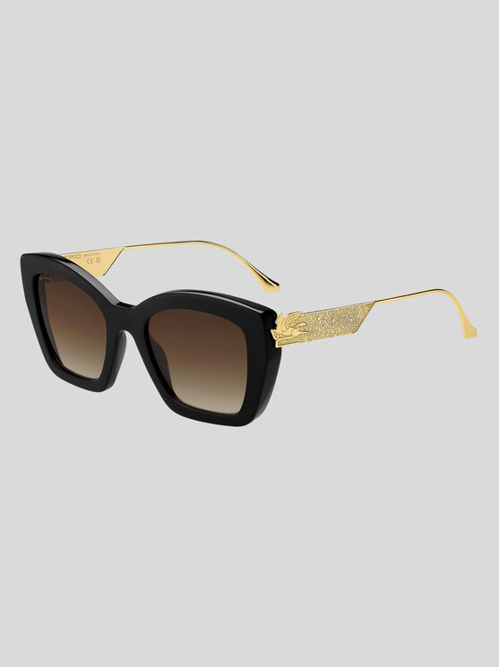 Shop Etro Bold Pegaso Sunglasses In Schwarz