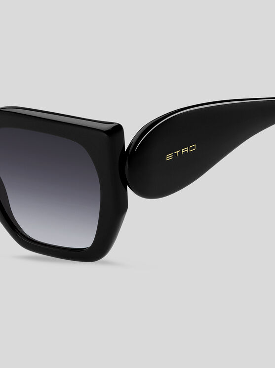 Shop Etro Paisley Sunglasses In Schwarz