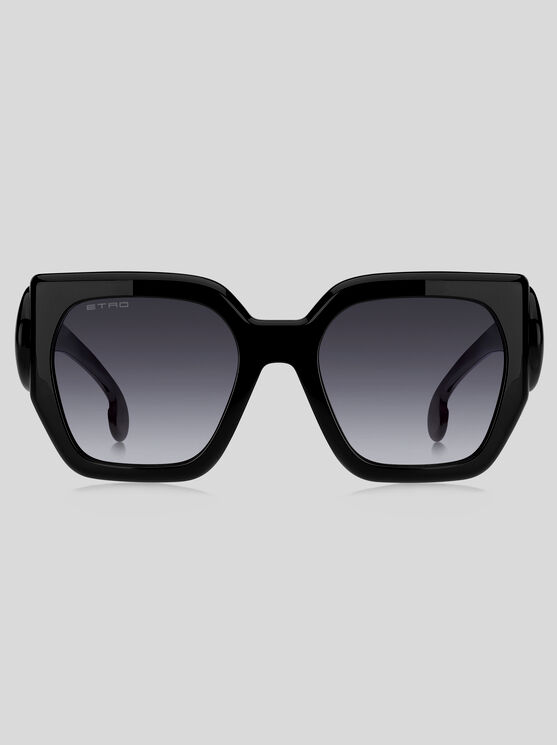 Shop Etro Paisley Sunglasses In Schwarz