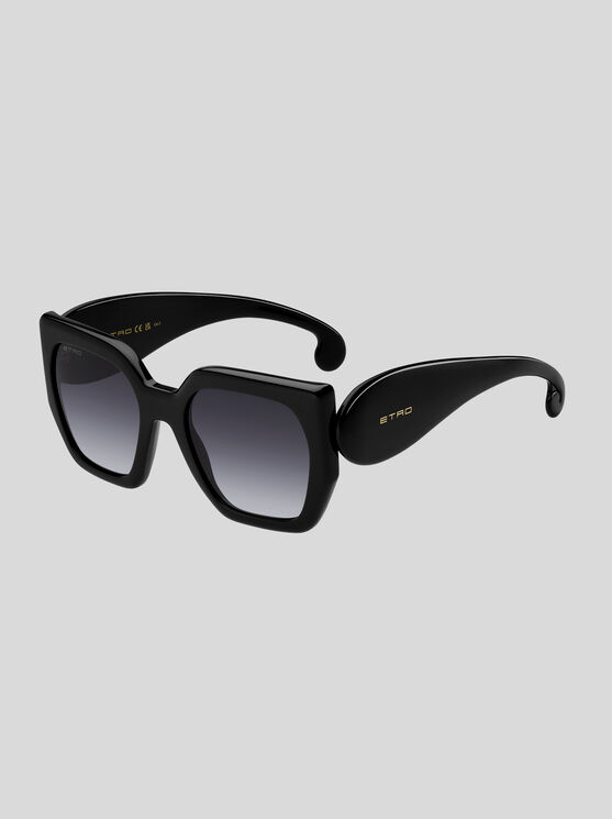 Shop Etro Paisley Sunglasses In Schwarz