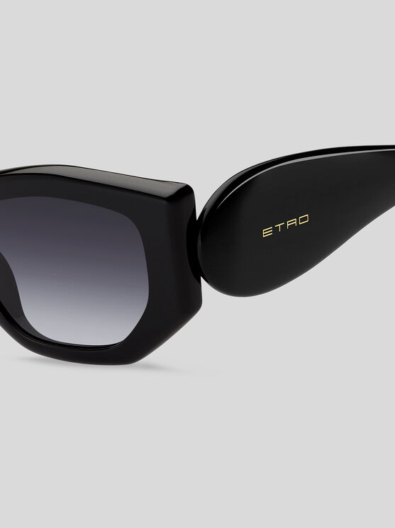 Shop Etro Paisley Sunglasses In Schwarz