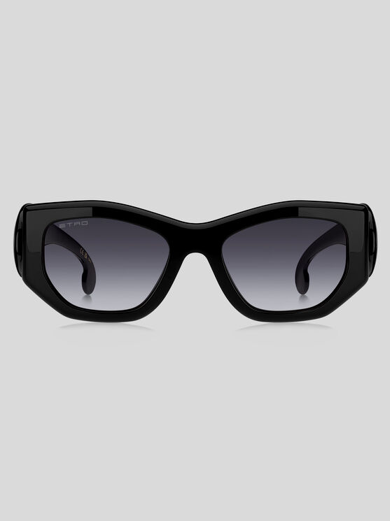 Shop Etro Paisley Sunglasses In Schwarz